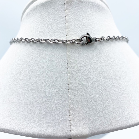 Diamonds International Two Tone Heart Pendant Silver Tone Chain Necklace - Picture 5 of 10